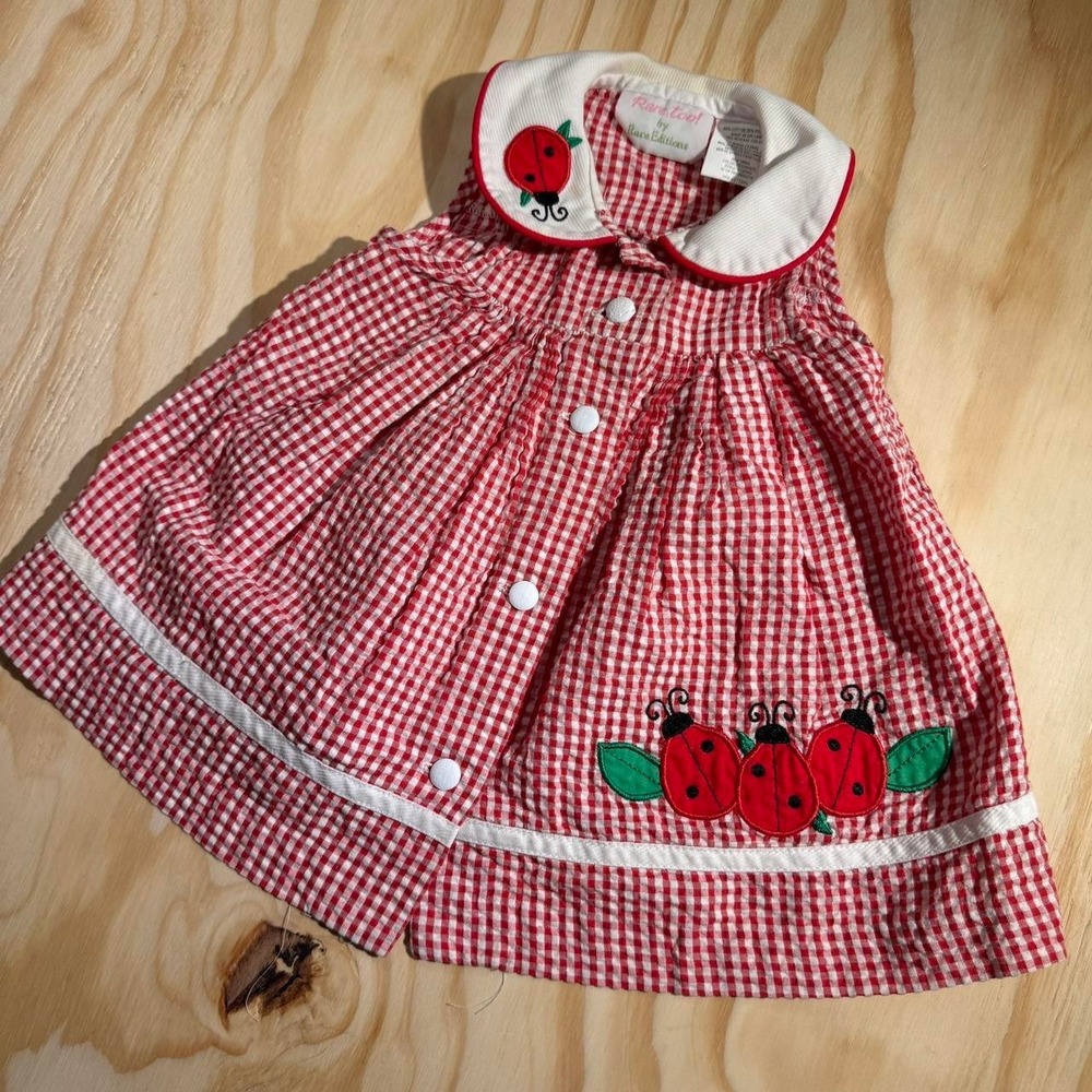 Rare too! By rare editions Toddler Red & White Gingham Dress